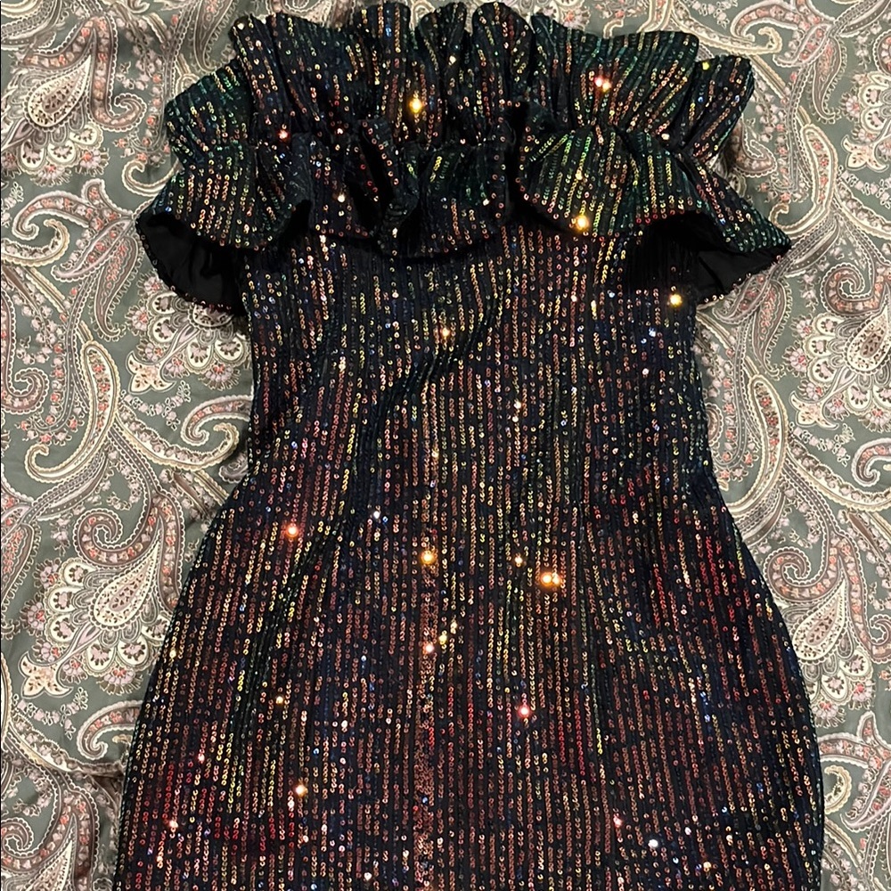 Sparkling Multicolor Mini Dress